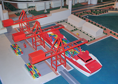 コンテナターミナルの模型