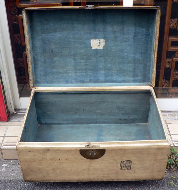 中国アンティーク家具 20 革箱 trunk of a leather box | チャイニーズ
